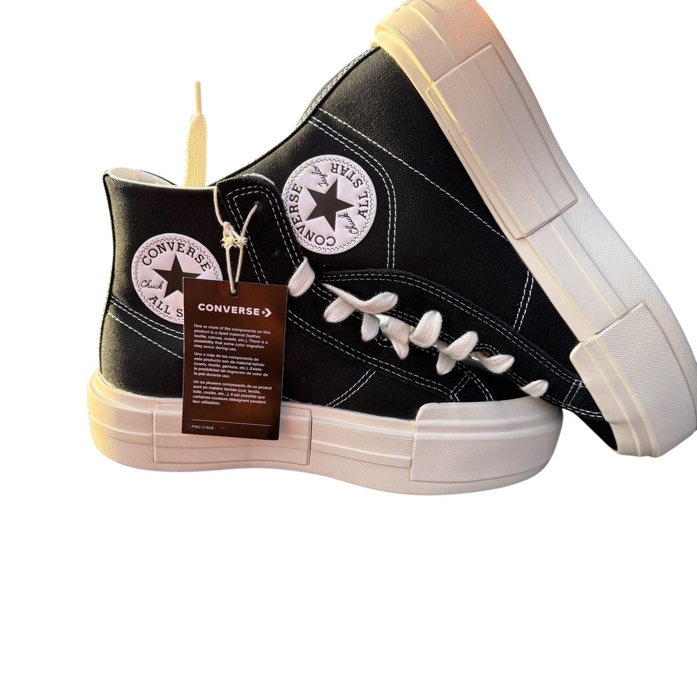 Converse Black and White Platform Chuck Taylor High Top Sneakers